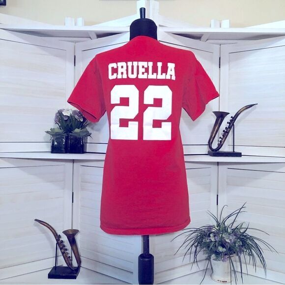 Disney Cruella Deville Red Cotton Short Sleeve T Shirt S - Picture 2 of 7